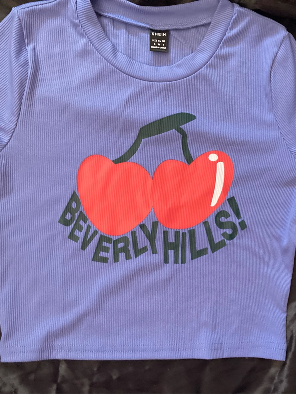 Cherry graphic crop top